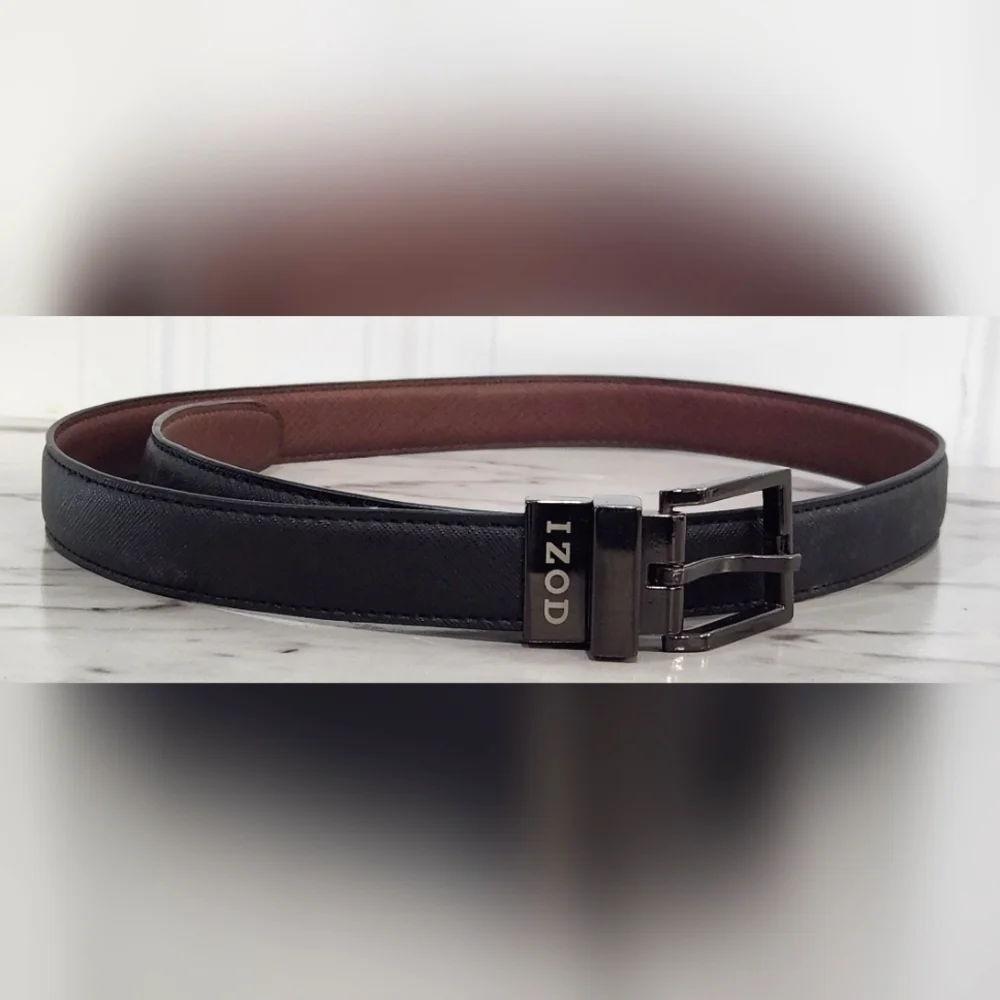 Izod reversible belt black/brown size 30-32